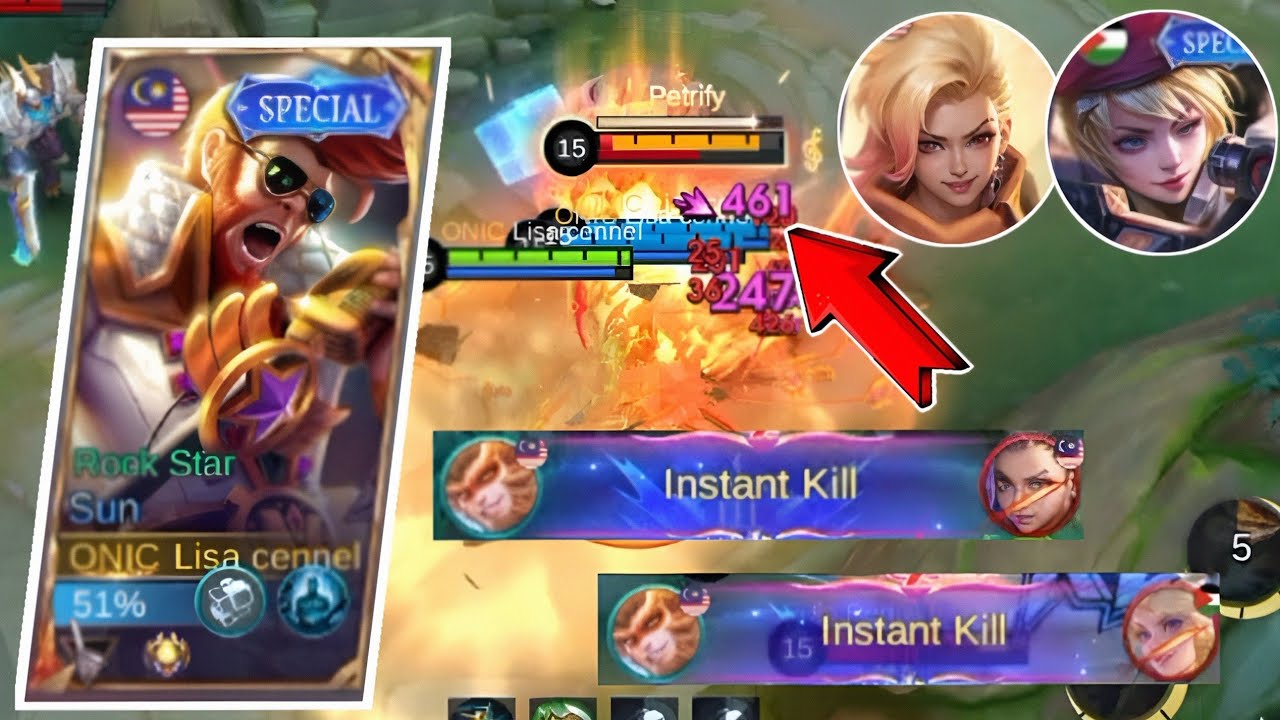 LOCK LXIA & KIMMIY MENGGUNAKAN SUN TERBARU❗BUILD TERSAKIT SUN | GAMEPLAY SUN TERBARU | MLBB