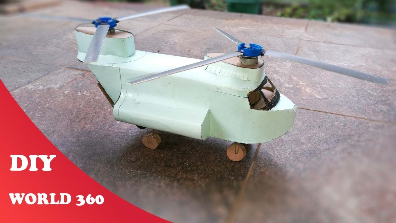 how to make a helicopter-(DIY cardboard craft)