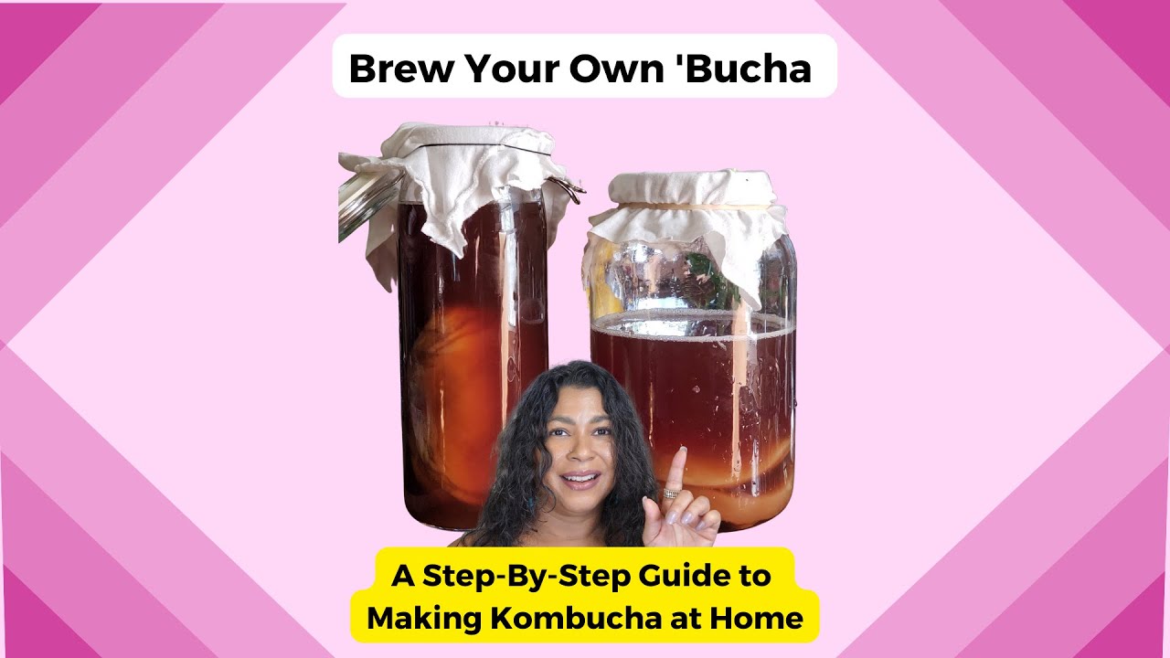 How To Make Kombucha: A Refreshing Probiotic Drink #kombuchatea #kombuchabrewing