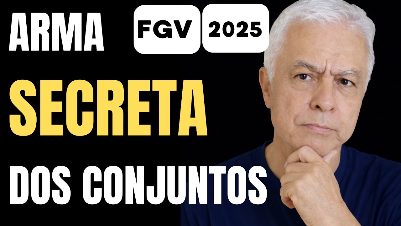 📌FGV TJ RS 2025 : Resolva Conjuntos SEM Fórmula| QUESTÃO 49