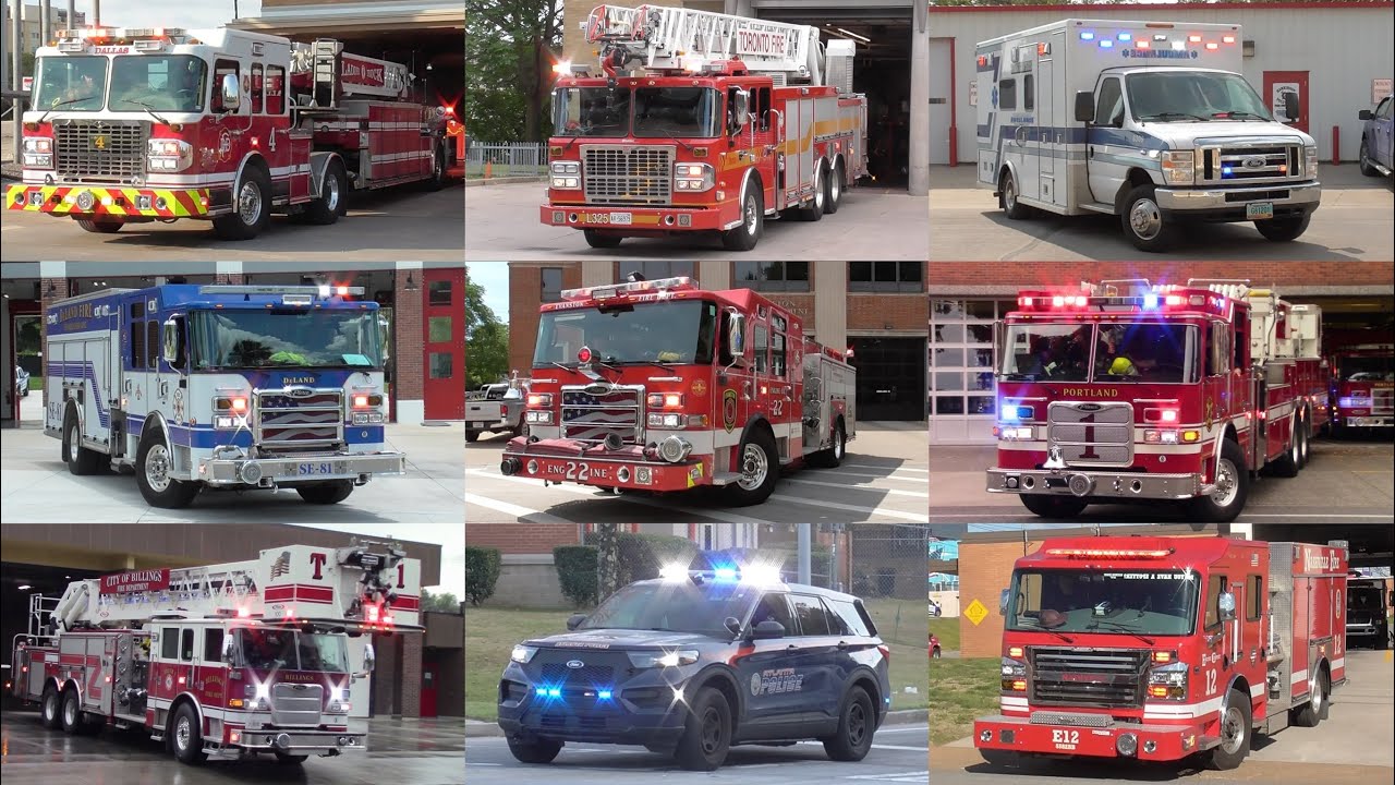 Fire Trucks Police & EMS Responding Compilation 2025 #12: Best of Out of State Videos Volume I