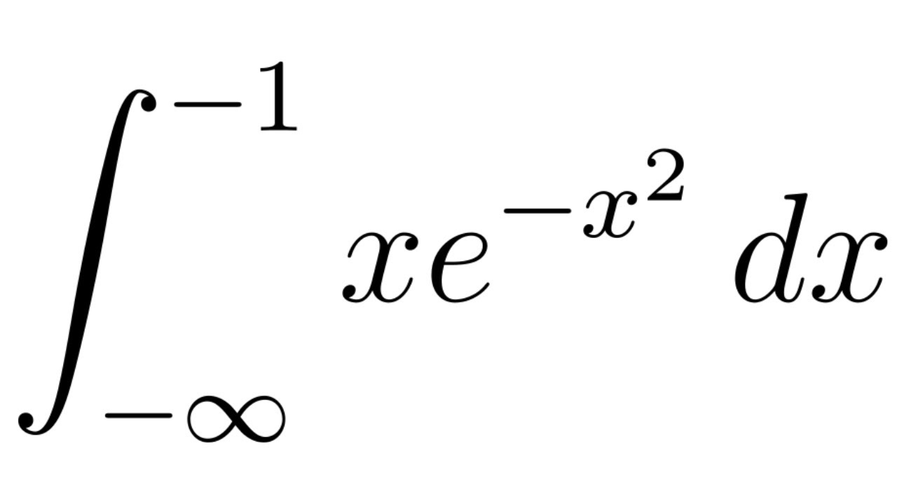 Integral of xe^(-x^2) from -infinity to -1 || Improper Integrals
