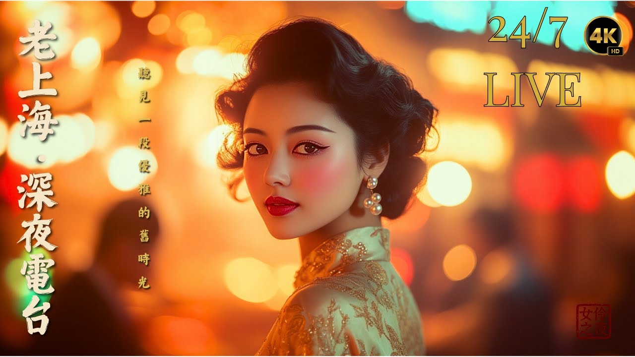 Old Shanghai Jazz 24/7 🎙️ 沉浸式老上海爵士：深夜助眠、辦公、閱讀的最佳背景音 (4K UHD)