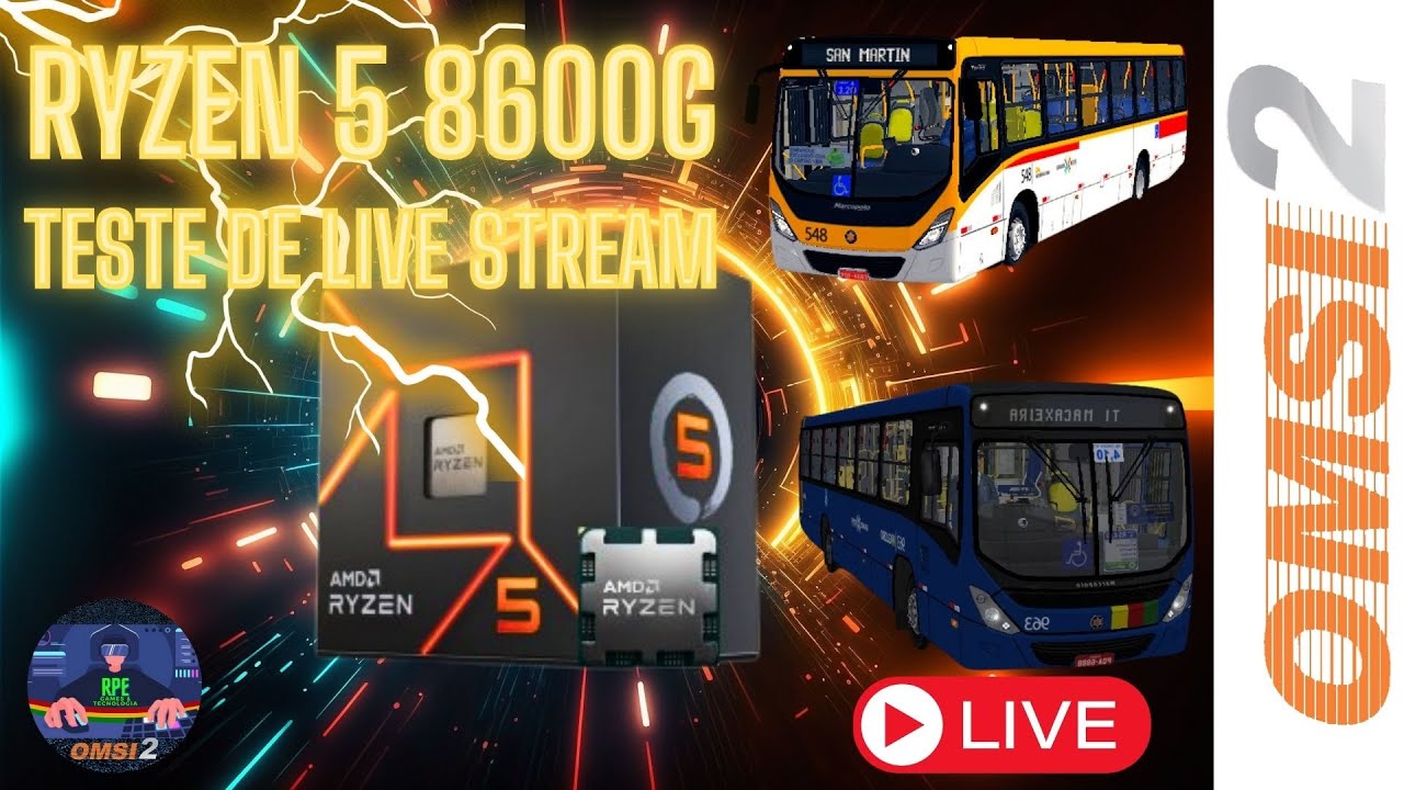 [GAMEPLAY] OMSI2 - RYZEN 5 8600G TESTE DE LIVE NO GRÁFICO INTEGRADO RODANDO OMSI + OBS  #omsi2