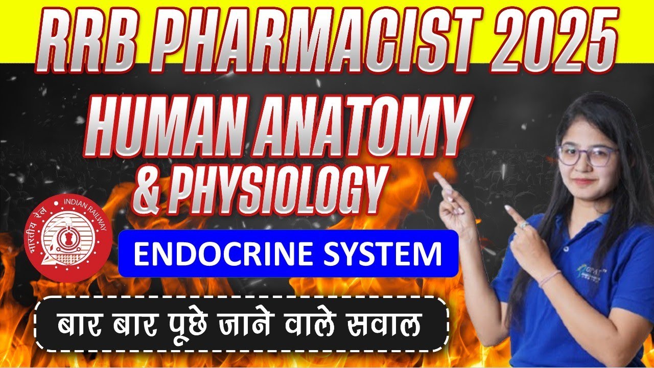 🔥 RRB Pharmacist 2025 –  Endocrine system (Human anatomy & physiology) बार-बार पूछे जाने वाले सवाल