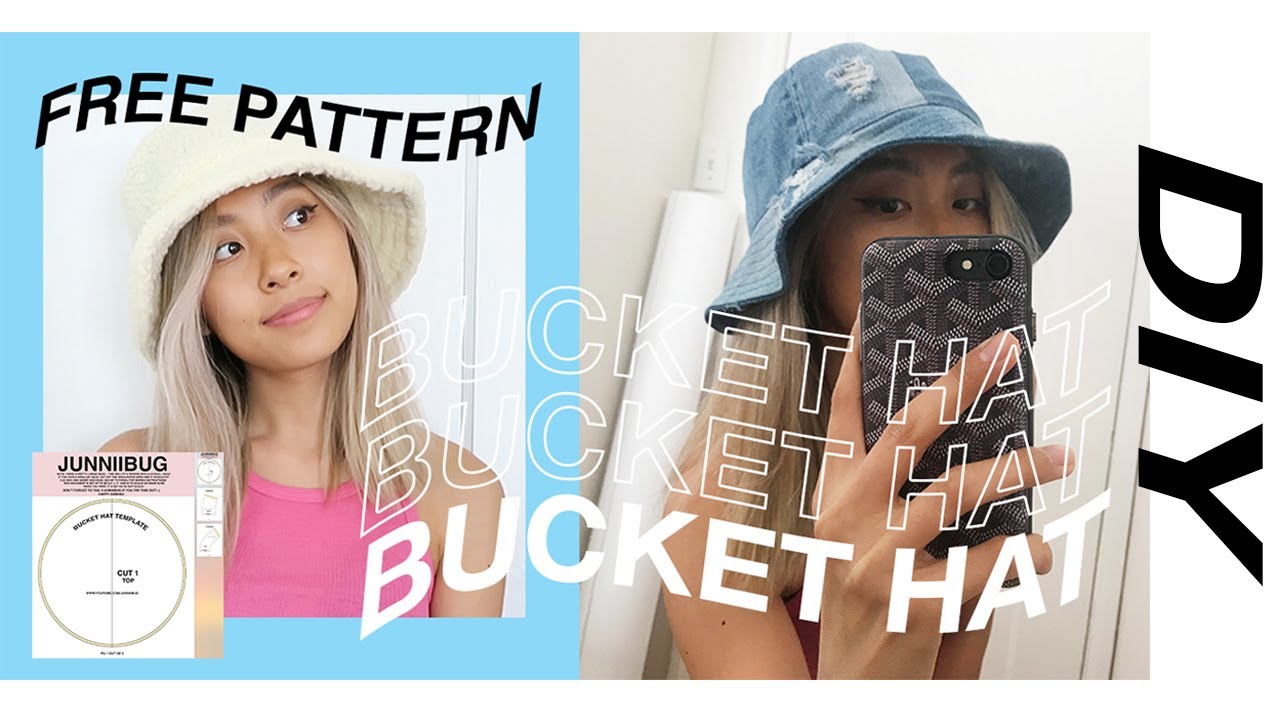 DIY DENIM & SHERPA BUCKET HAT // FREE PATTERN