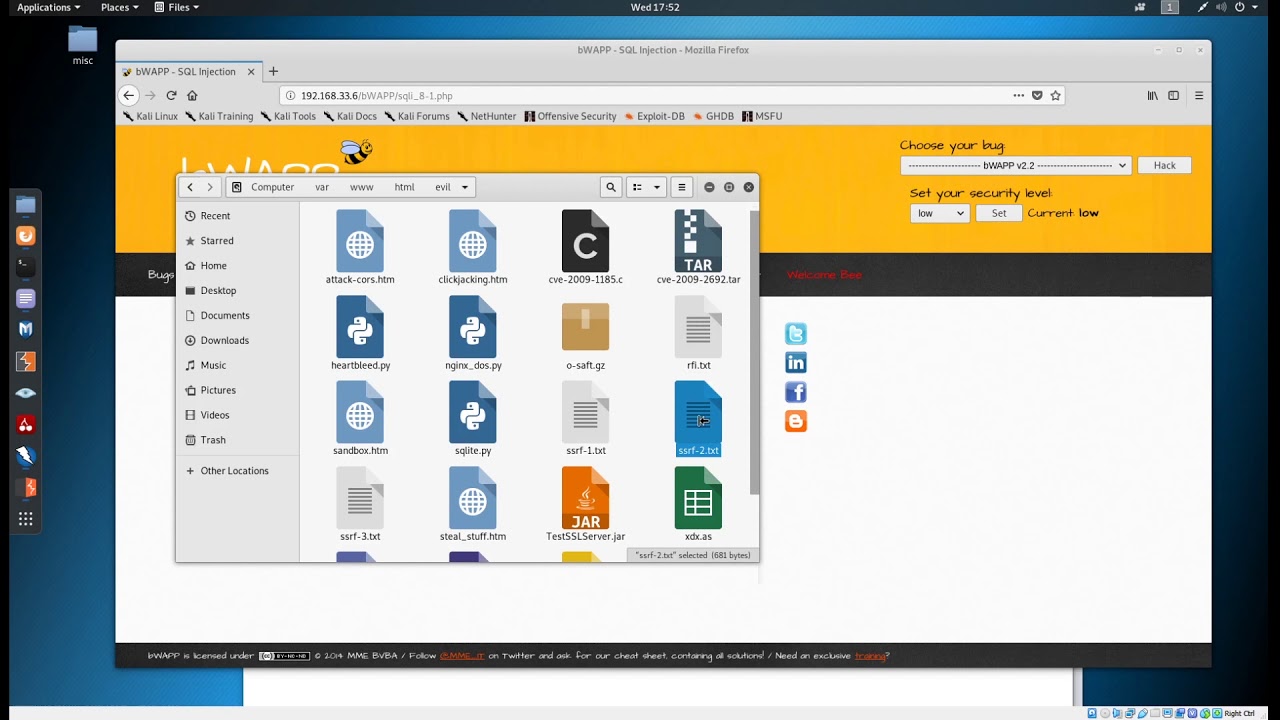 bWAPP SSRF Step 1 & 2