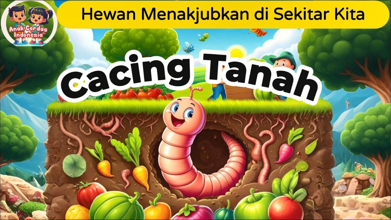 CACING TANAH, Sahabat Tanaman | Edukasi Anak Cerdas Indonesia | Hewan Menakjubkan di Sekitar Kita