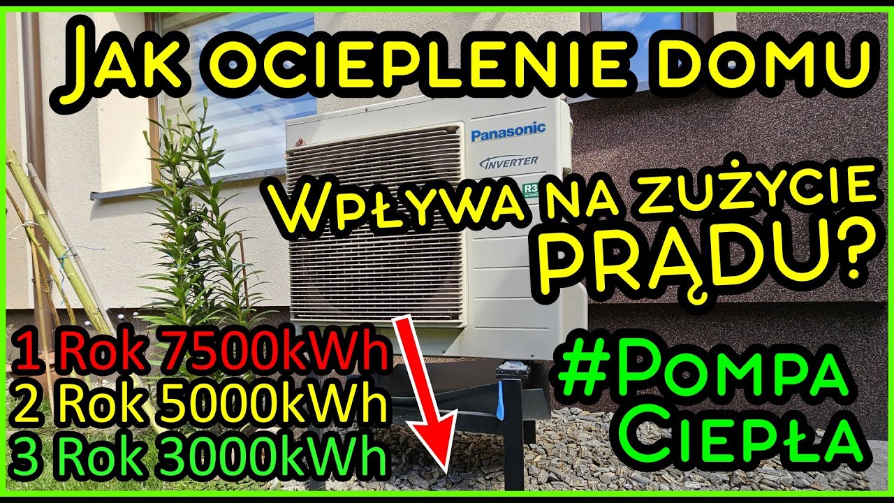 Jak bardzo ocieplenie DOMU (ścian i dachu) wpływa na zużycie prądu przez Pompę Ciepła? Realne dane!