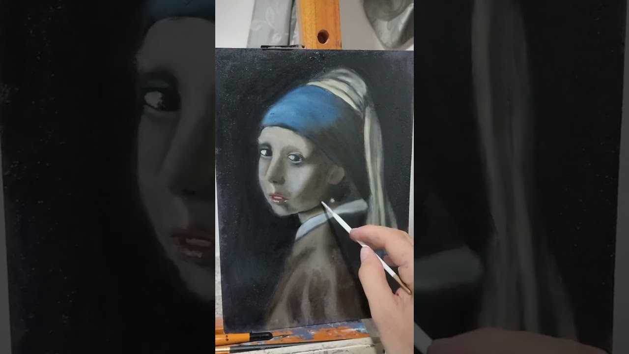 Como pintar LA JOVEN DE LA PERLA óleo sobre tabla #fyp #RTE #apolloelarte #pintura #oleo #artejhon 
