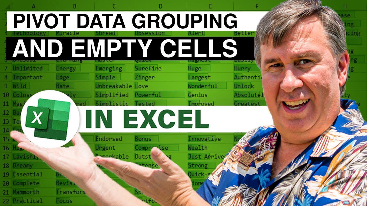 Excel - Group Dates In Pivot Table When Blanks - Episode 2530