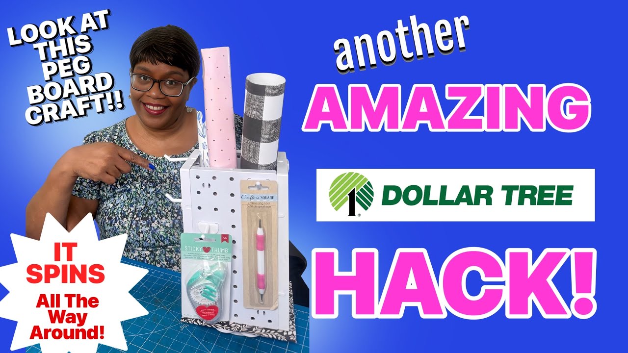 Вы должны это увидеть! Лайфхак с перфорированной доской из Dollar Tree! Хранение рулонов винила!