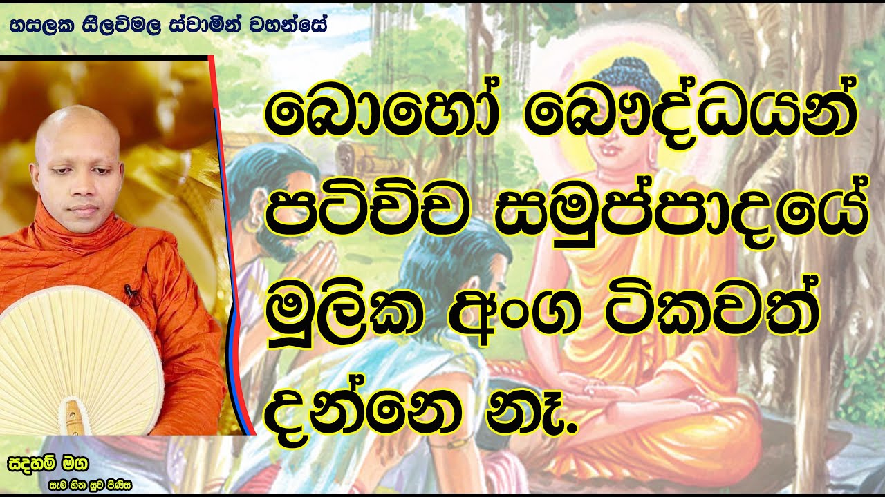 බොහෝ බෞද්ධයන් පටිච්ච සමුප්පාදයේ මූලික අංග ටික වත් දන්නෙ නෑ.1246Ven Hasalaka Seelawimala Thero