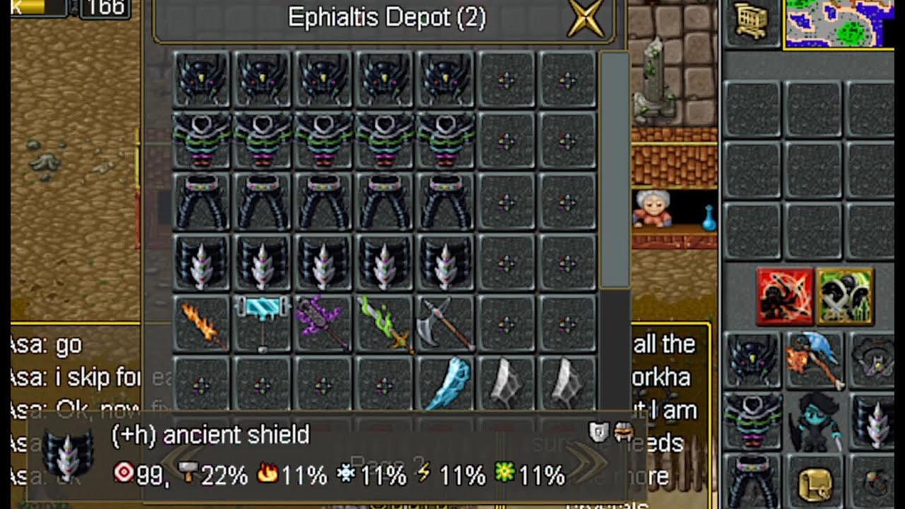 Upgrade 6 SET ANCIENT Armour 99+ WAR FULL ELEMENTS | Test King Pentora Xal'Du'Nar (LIGHT) | Tibiame