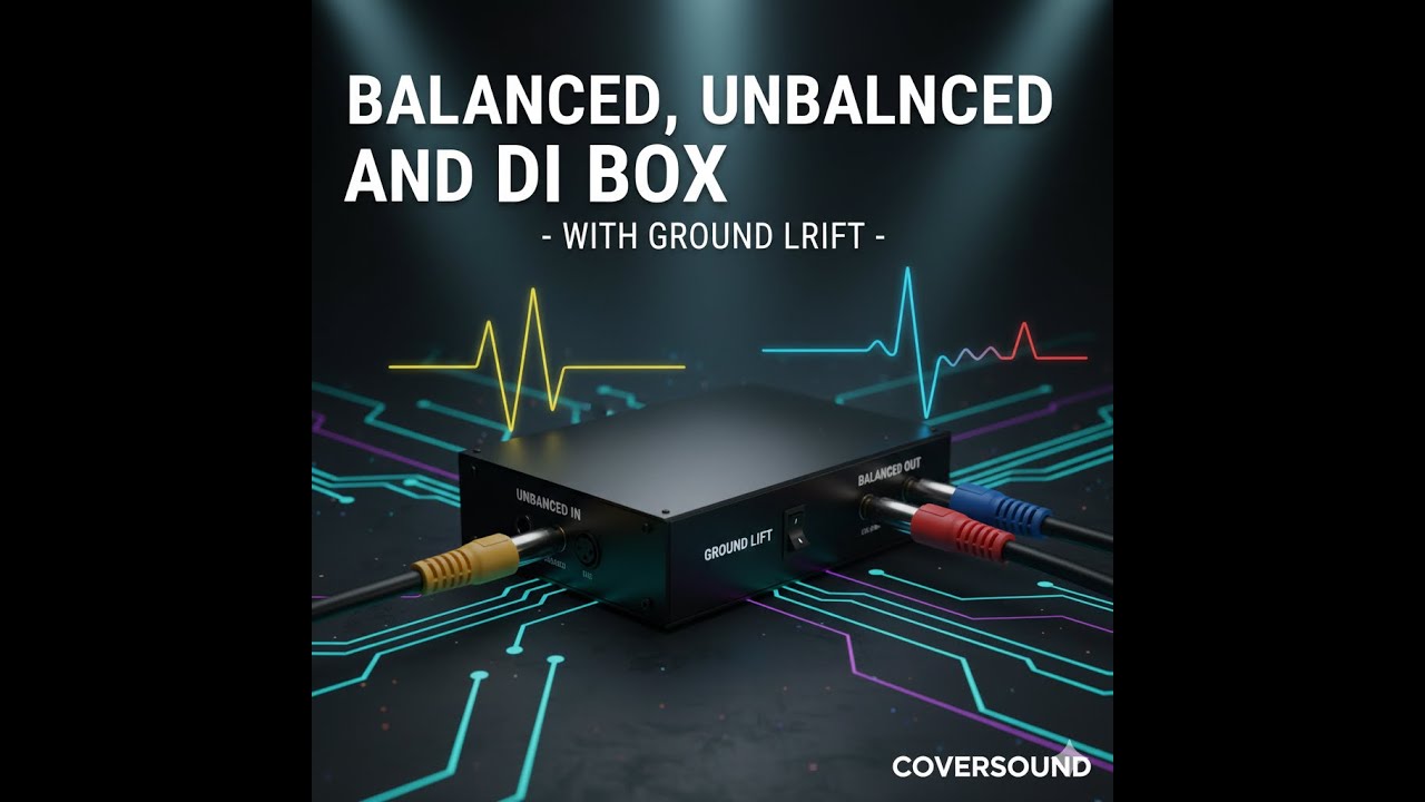Balanced, unbalanced, and DI box with ground lift for musician