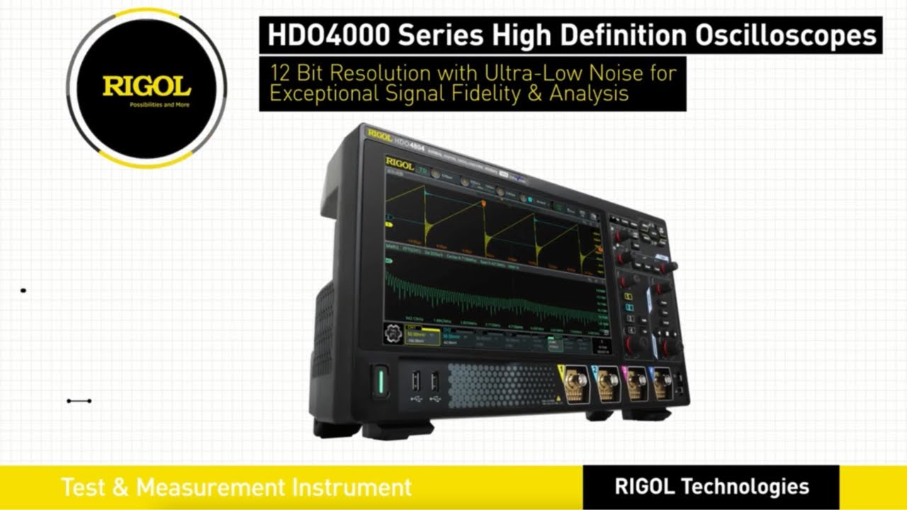 RIGOL HDO4000 Main Features, 12-bit Oscilloscope Series