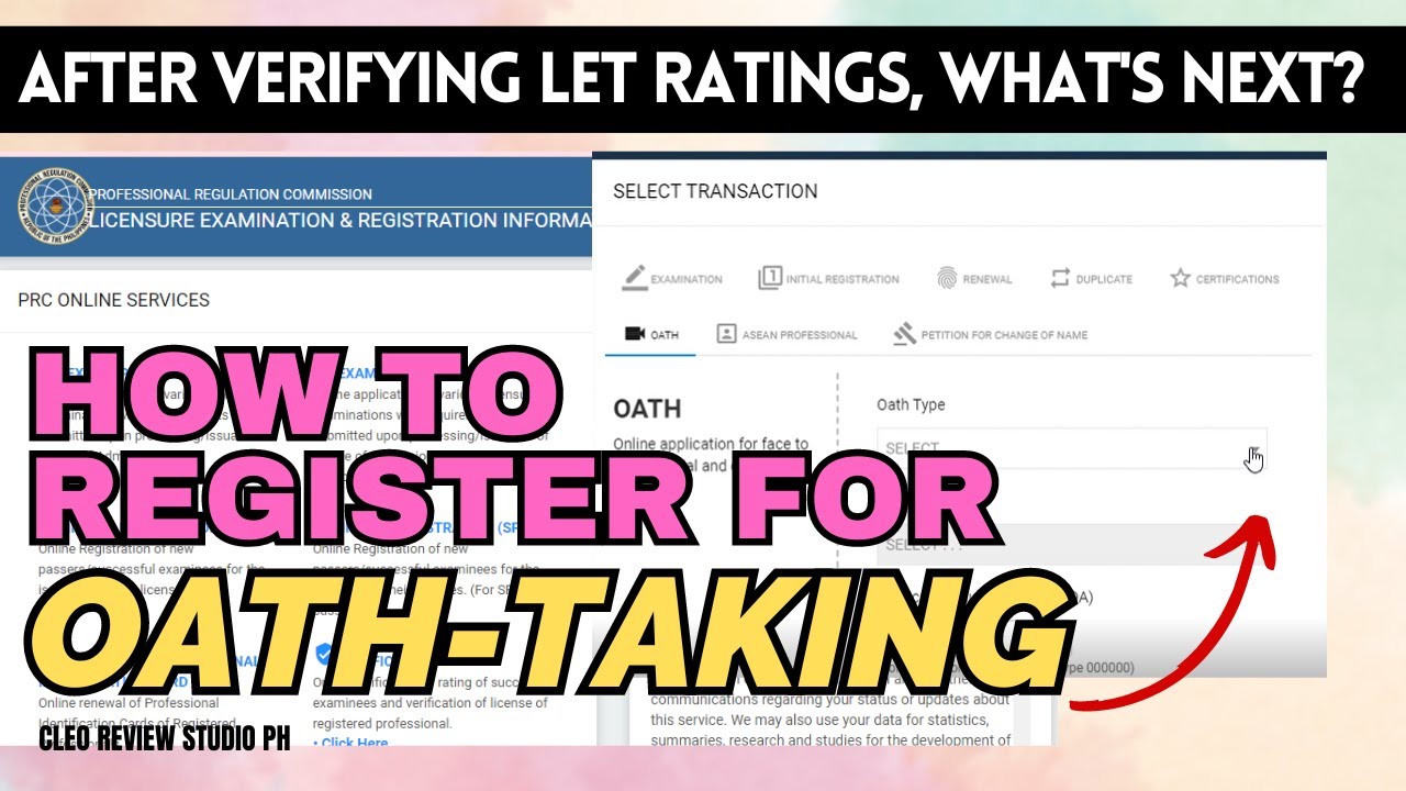 HOW TO REGISTER PRC FACE TO FACE OATH TAKING | NEXT STEP AFTER LET | LERIS ONLINE ACCOUNT