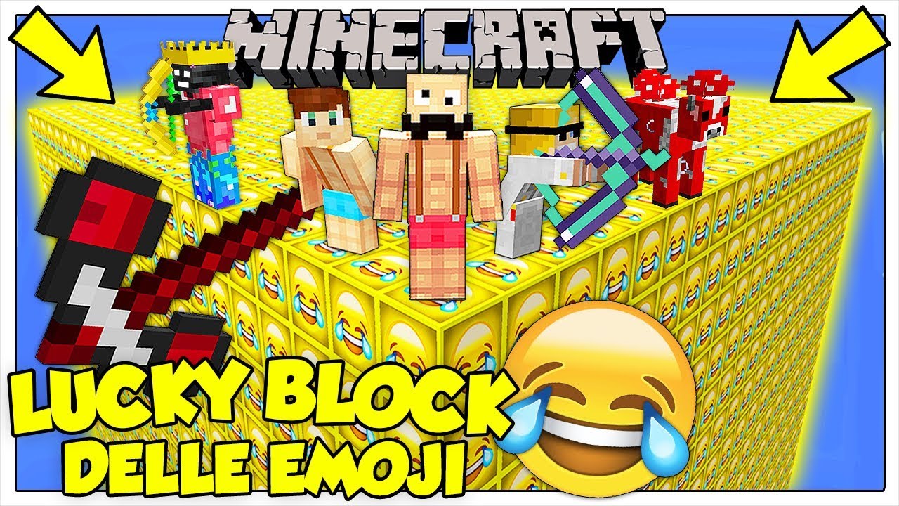LA SFIDA DEI LUCKY BLOCK GIGANTI DELLE EMOJI! - Minecraft ITA