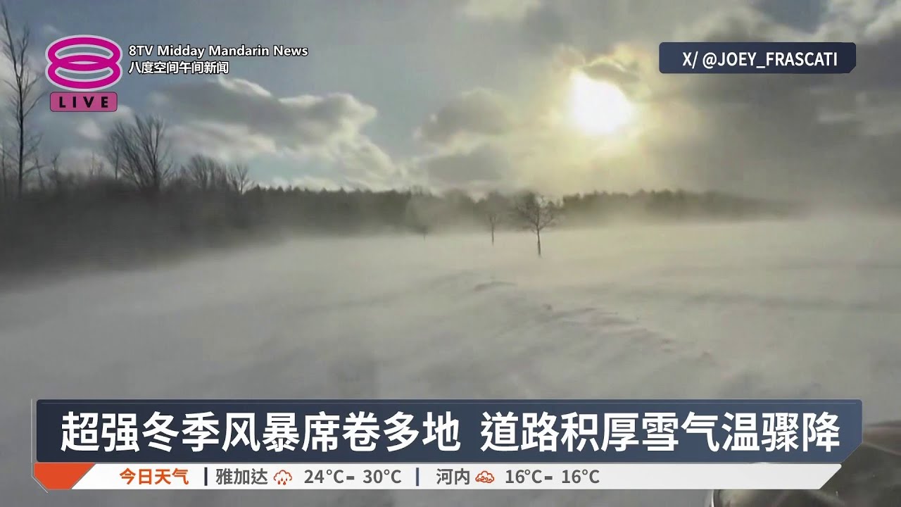 灾难级冬季风暴肆虐 抢购物资屯粮应灾害【2026.01.24 八度空间午间新闻】
