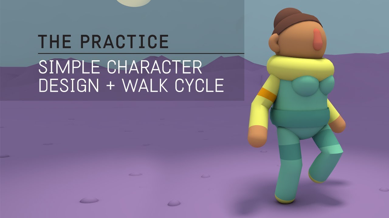 Simple Character Design and IK Walk Cycle in C4D  // The Practice 65
