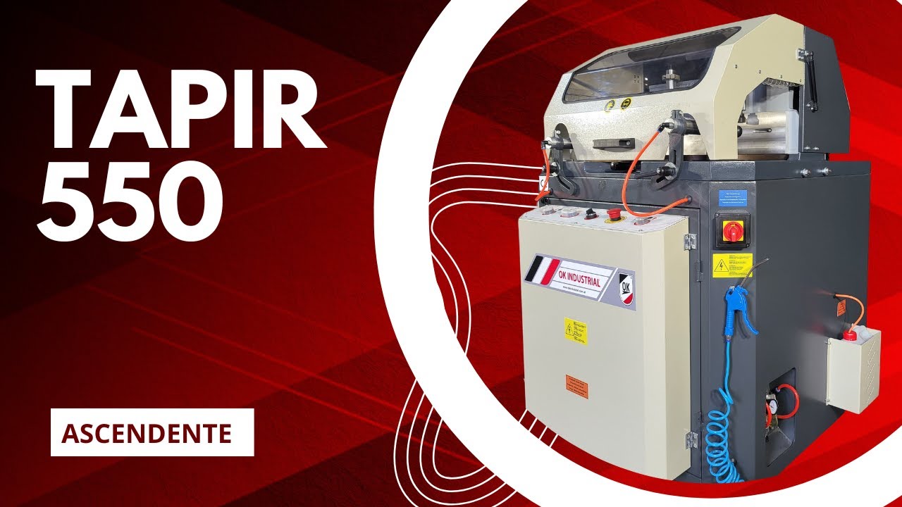 Tapir 550 Cortadora Ascendente Automática para perfiles de Aluminio y PVC OK Industrial