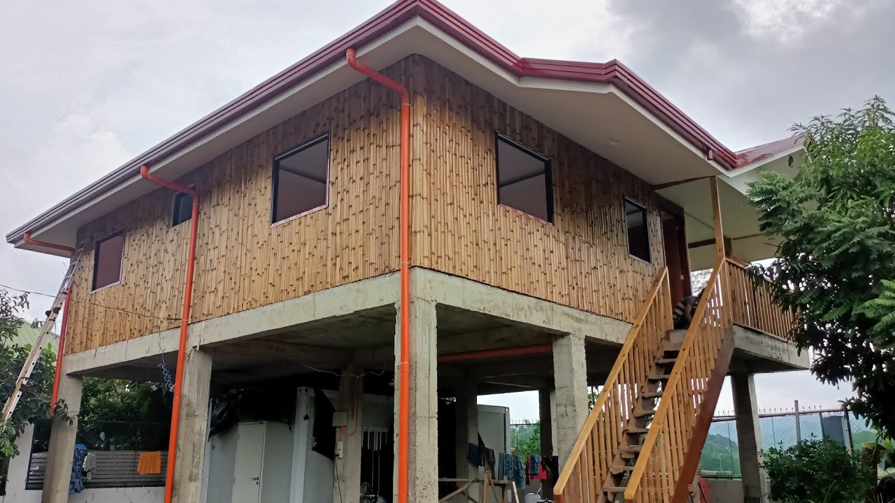 Almost done rest house made in Bamboo & concrete.@Naguillian Launion! size 80sqm