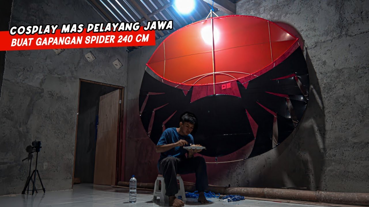 Aku Nyobain Bikin Gapangan Spider 240 cm - COSPLAY MAS-MAS PELAYANG JAWA