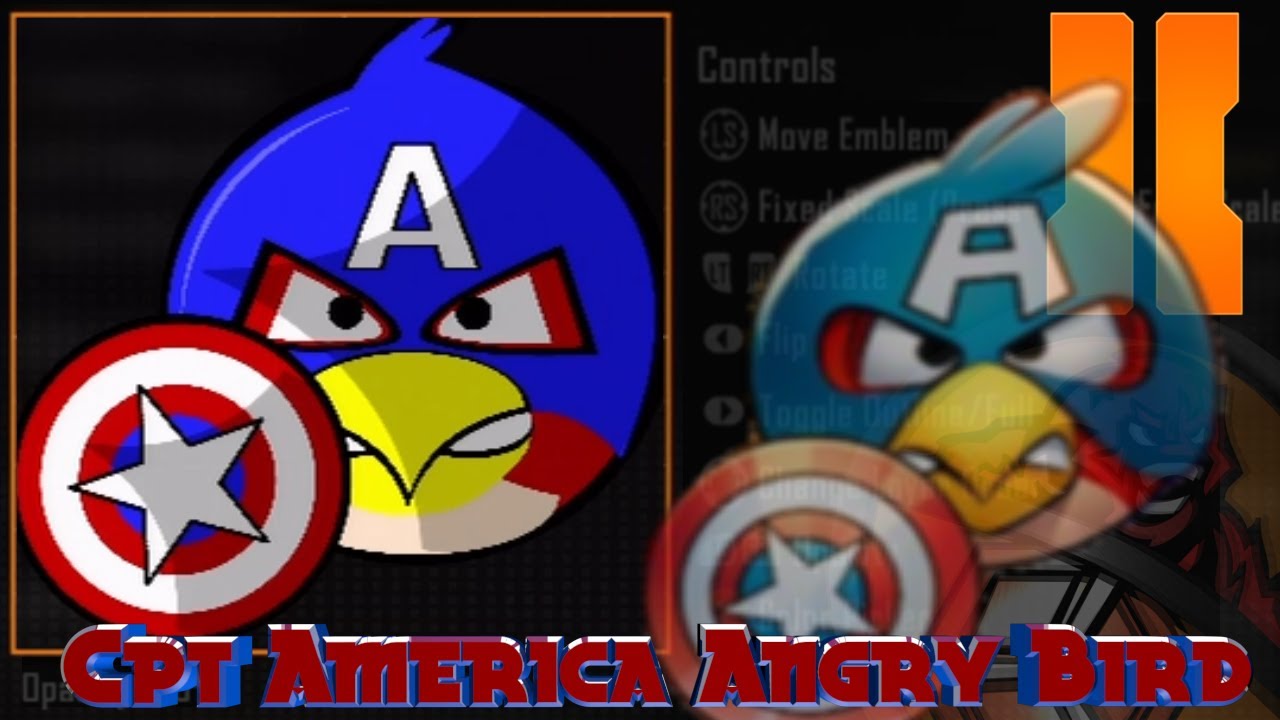 COD Black Ops 3 / BO2 / Advanced Warfare - Captain America / Angry Bird Emblem Tutorial