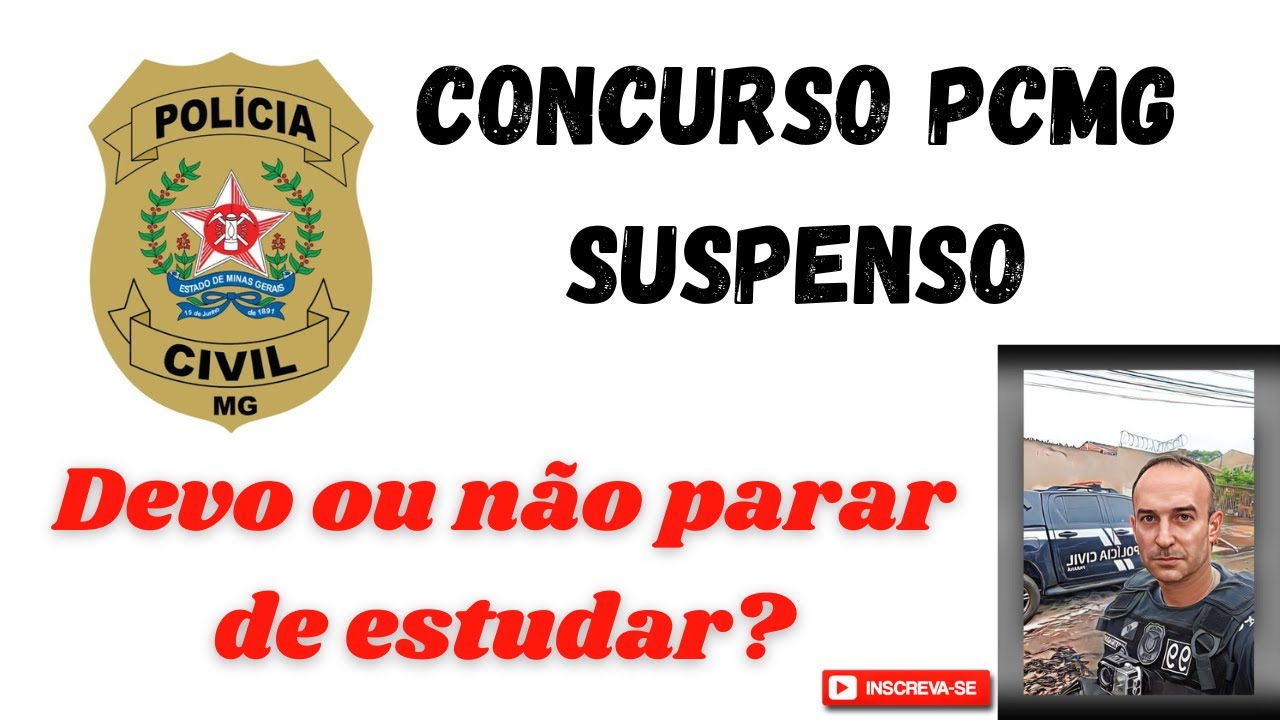 Concurso PCMG suspenso PARO DE ESTUDAR OU N&Atilde;O? #concursopcmg #pcmg #concursopolicial #mentoria