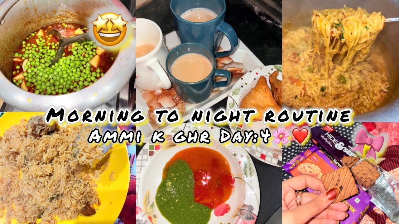 Morning to Night Routine❤️✨Day:4 / How to make Aloo matar at home?😍🌸  #vlog #dailyroutine #viral 