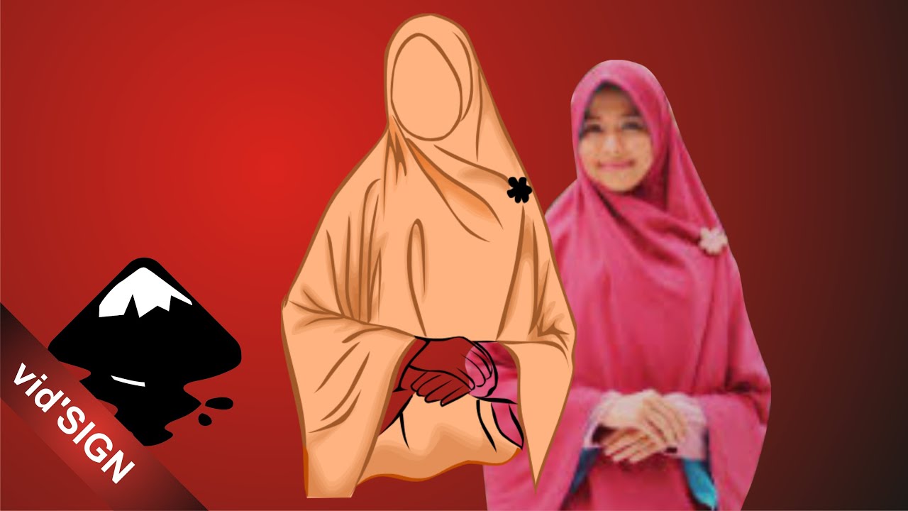 How to Easily Hijab Vector Art using InkSCAPE [STEP-2 Coloring#1]
