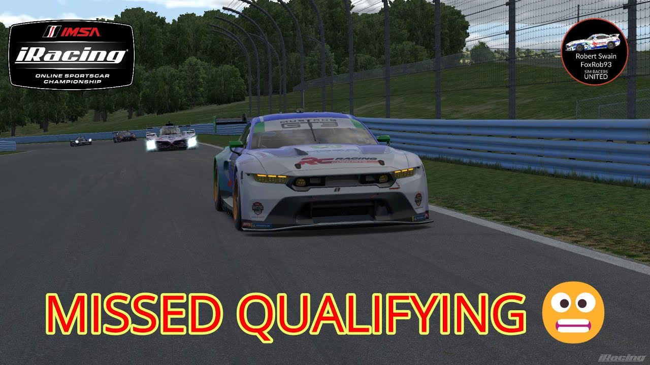 Пит-лейн к 15-й позиции! Заезд на восстановление Mustang GT3 в iRacing IMSA Open на трассе Уоткин...