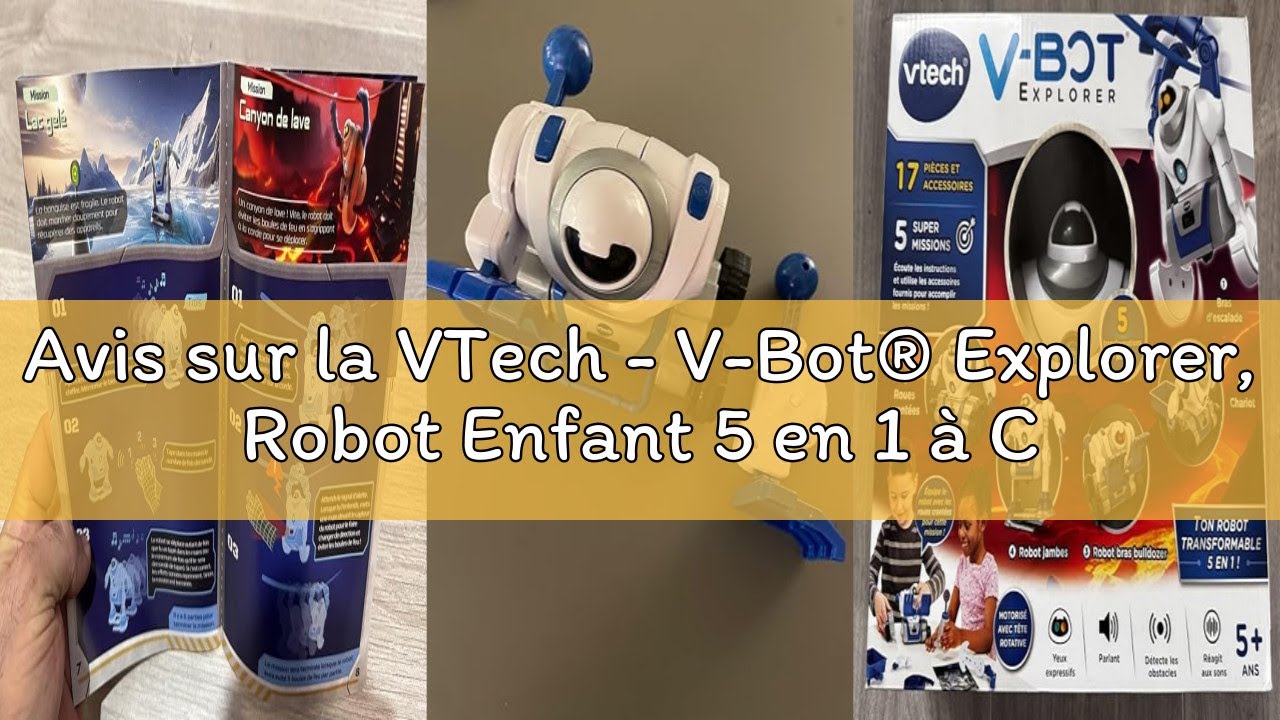 Avis sur la VTech - V-Bot® Explorer, Robot Enfant 5 en 1 à Construire et Transformer, Parlant et Pro