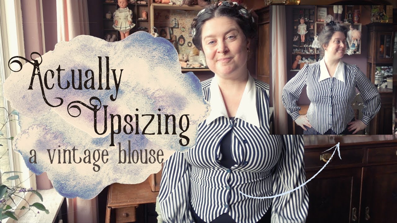 Actually Upsizing a Vintage Blouse - Thrifty Sewing Hack (CC)