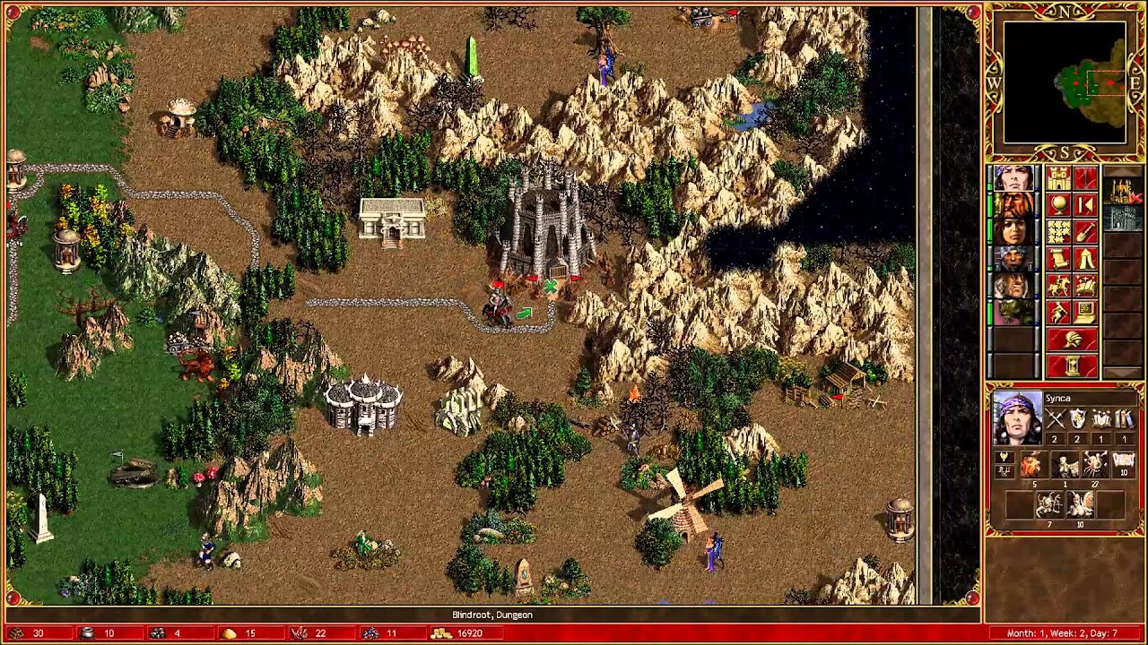 Heroes 3 HotA Multiplayer - Skirmish L 160% - Broxy (Dungeon) vs Ranzi (Inferno) - {4/6}