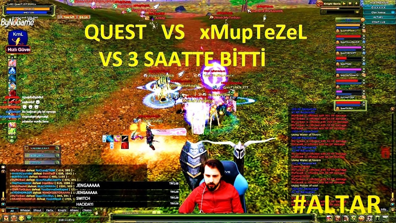 1ST3NM1 ( Quest ) Vs MuptezeL 3 Saat S&uuml;ren Vs - Cz Tur Attırılıyor :D - Knight Online