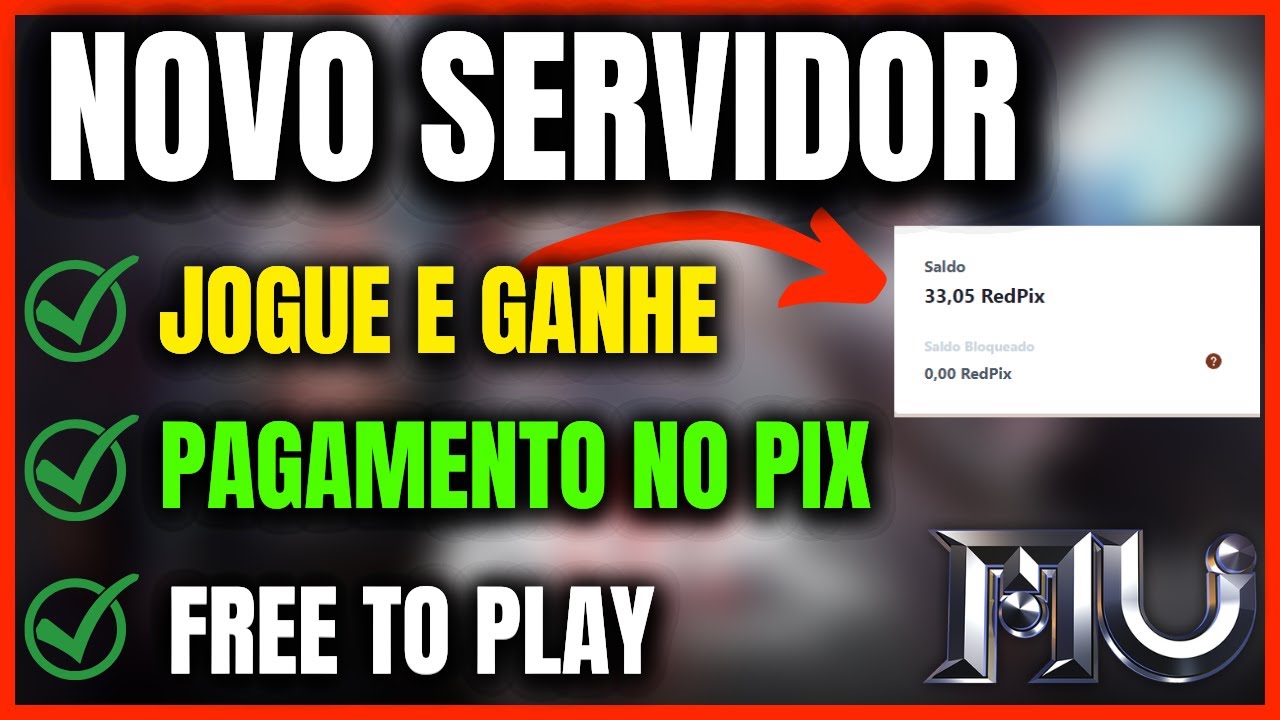 NOVO SERVIDOR DE MU ONLINE DE GRA&Ccedil;A - JOGUE E GANHE PAGAMENTO VIA PIX - RED MU FREE TO PLAY