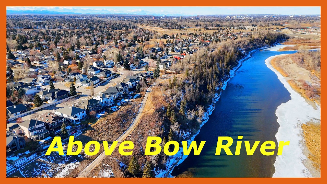 Above the Bow River 🚁🇨🇦☀️😊 #calgary #bowriver #dji #djiair3
