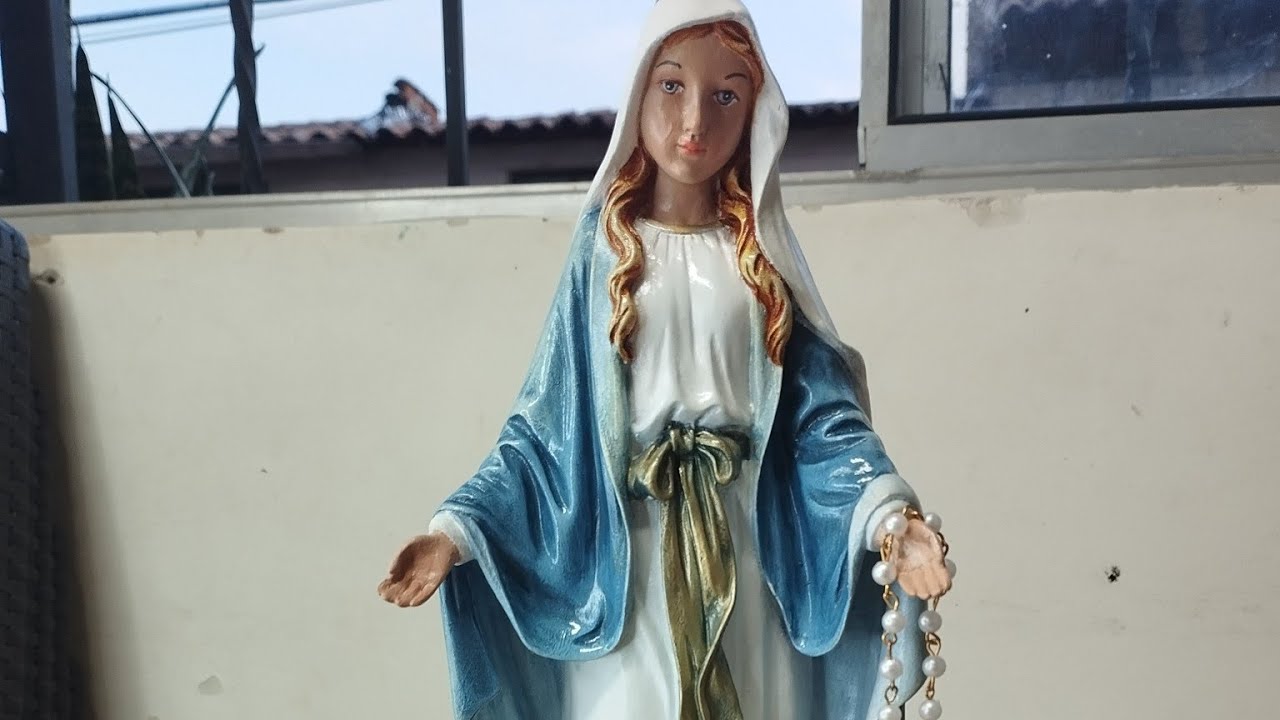 Como pintar la virgen de la milagrosa en cerámica