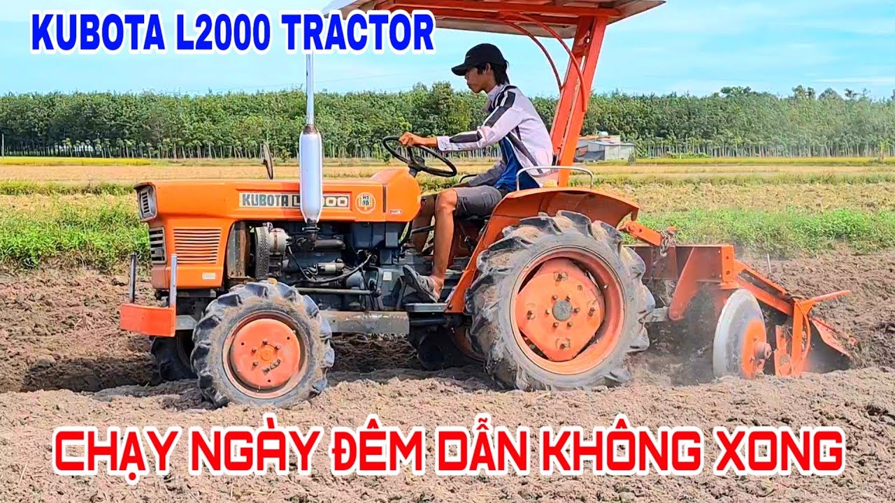 Một Cặp Song Sinh Máy Cày Kubota L2000 Lên Luốn Trồng Mì Chạy Tốc Độ Cũng Kinh Thật