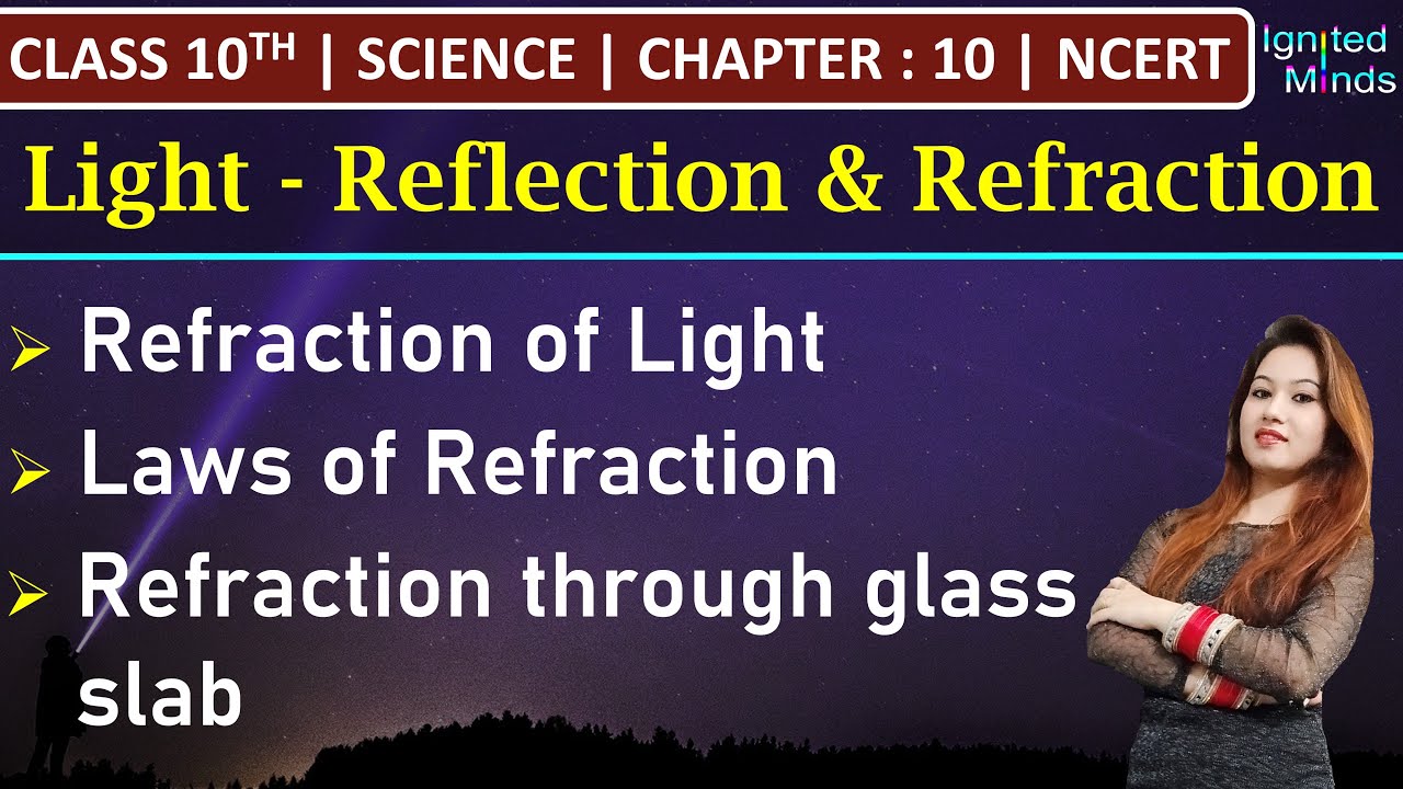 Class 10th Science | Refraction of Light & Laws of Refraction | Refraction through Glass Slab