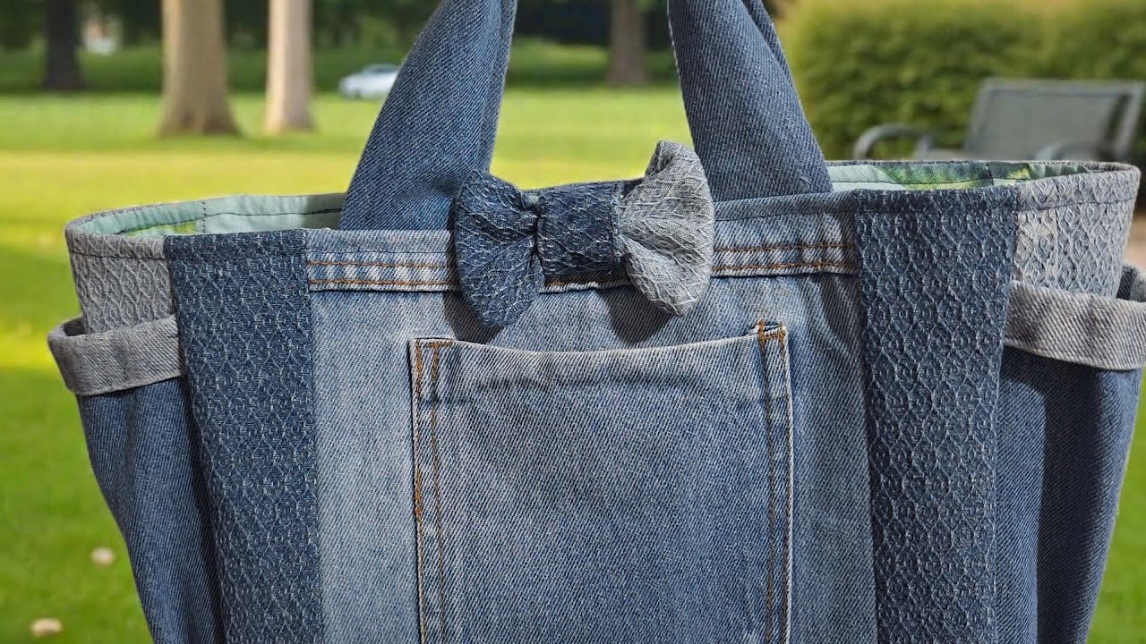 Bolsa de Mão com Calça Jeans Usada | Muito Fácil, Econômica e Linda ♻️✨