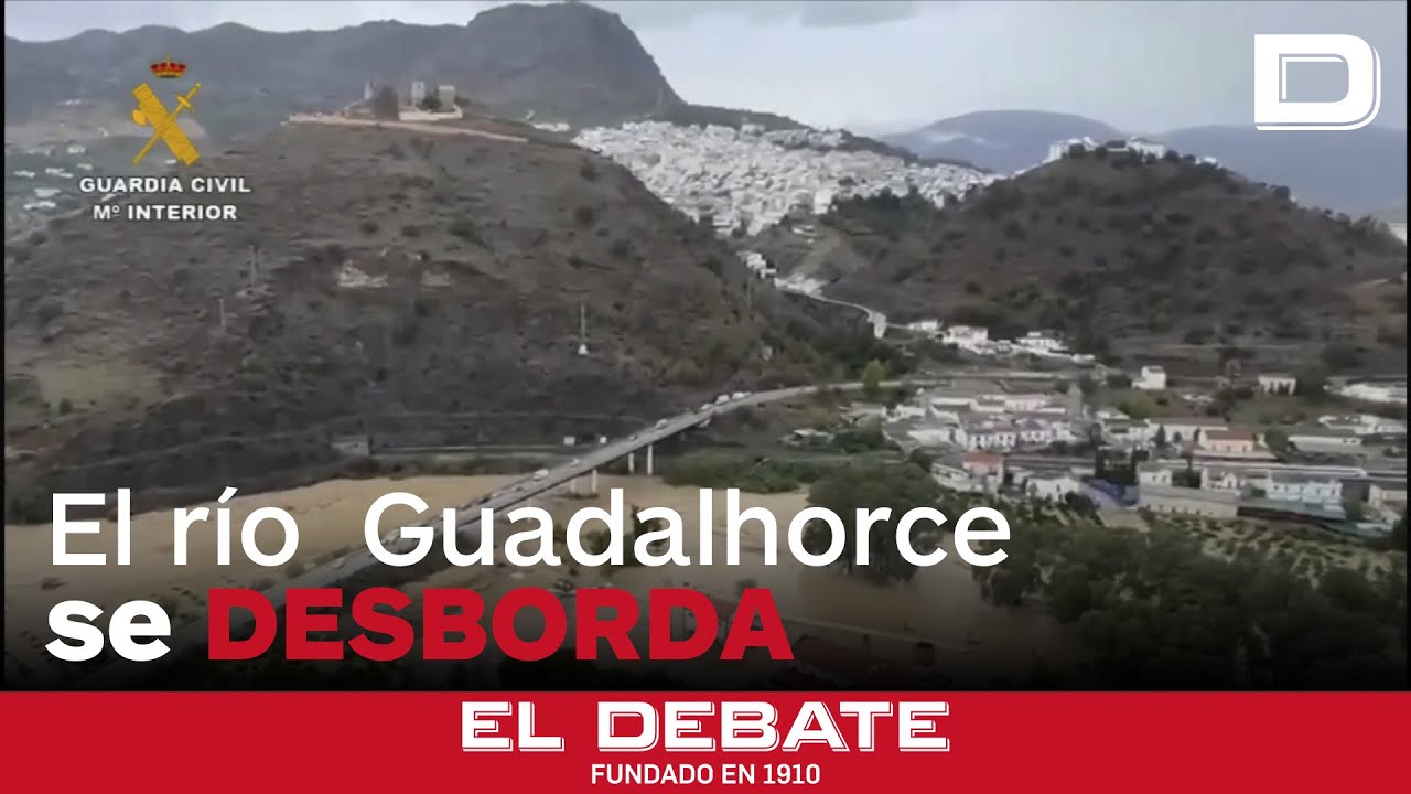 Las impactantes imágenes del desbordamiento del río Guadalhorce en Álora en Málaga