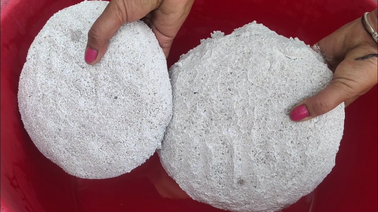 grainy crunchy white slabs crumbling in water 💦💦/ SA ASMR