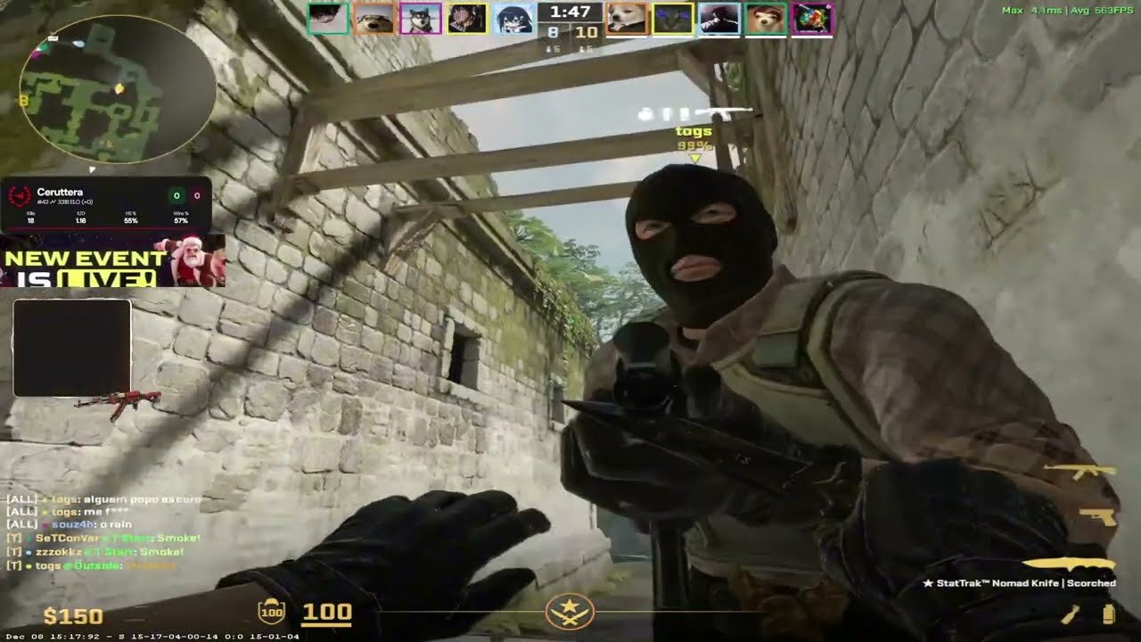LOBBY DE 4K ELO! A PARTIDA QUE EU E O TOGS TIVEMOS QUE JOGAR SÉRIO NA FACEIT!