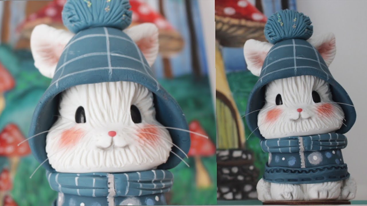 Coelhinho em biscuit - caneta personalizada - Reciclada com ESTRUTURA de garrafa PET - PAP - DIY