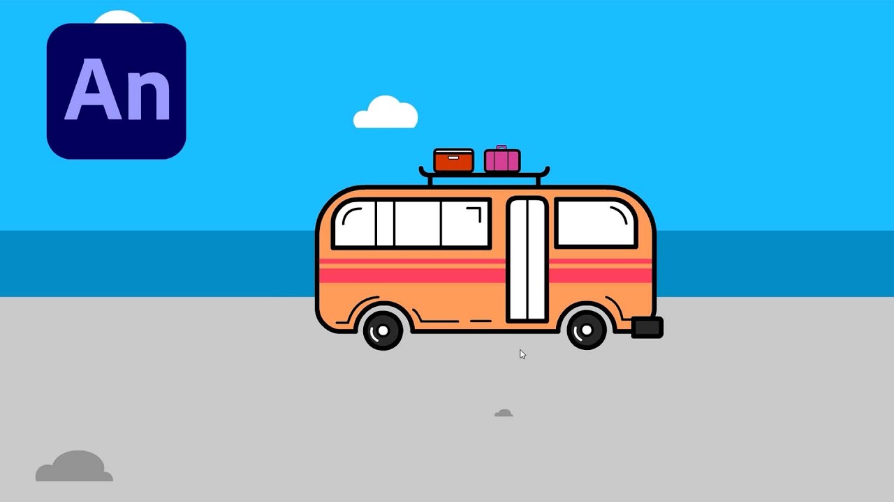 Adobe Animate #12: Drawing and Animating a Travel Vehicle | Classic and Motion Tweens