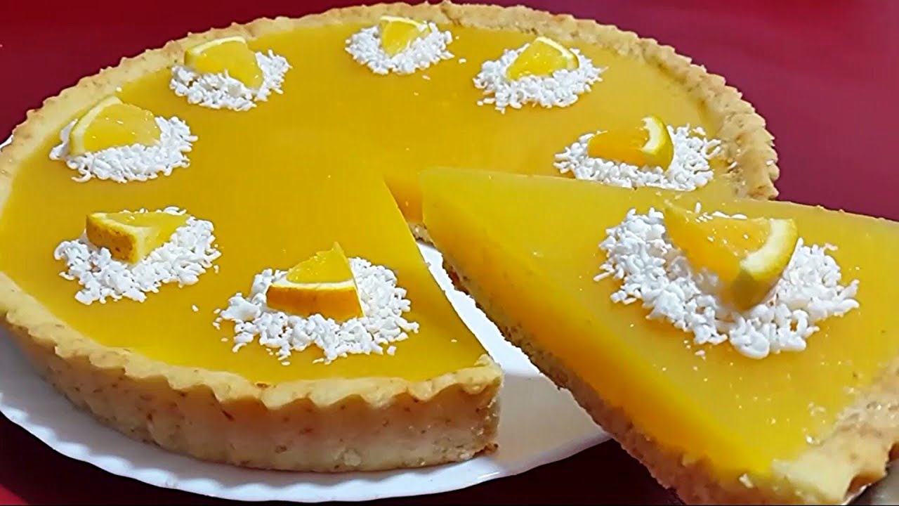 تارت البرتقال العجيبة لذيذة ومنعشة بعجينة الزيت تدوب في الفم ناجحة مئة في المئة بدوون زبدة