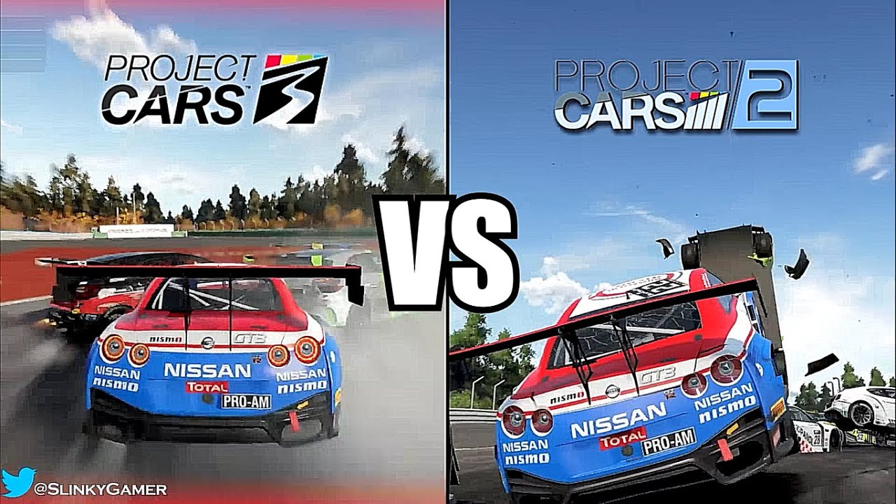 Project CARS 3 vs Project CARS 2 - Damage and Crash Test Comparison - Xbox One X