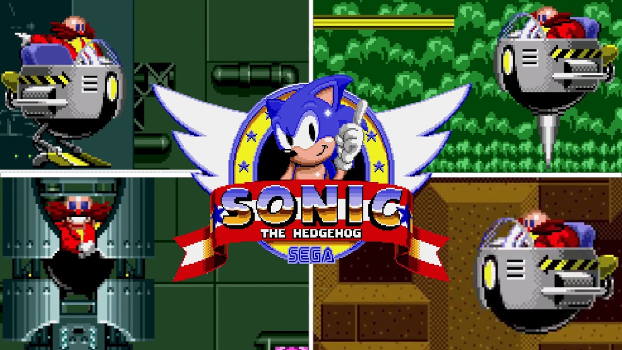 Sonic the Hedgehog (Genesis) All Bosses (No Damage)
